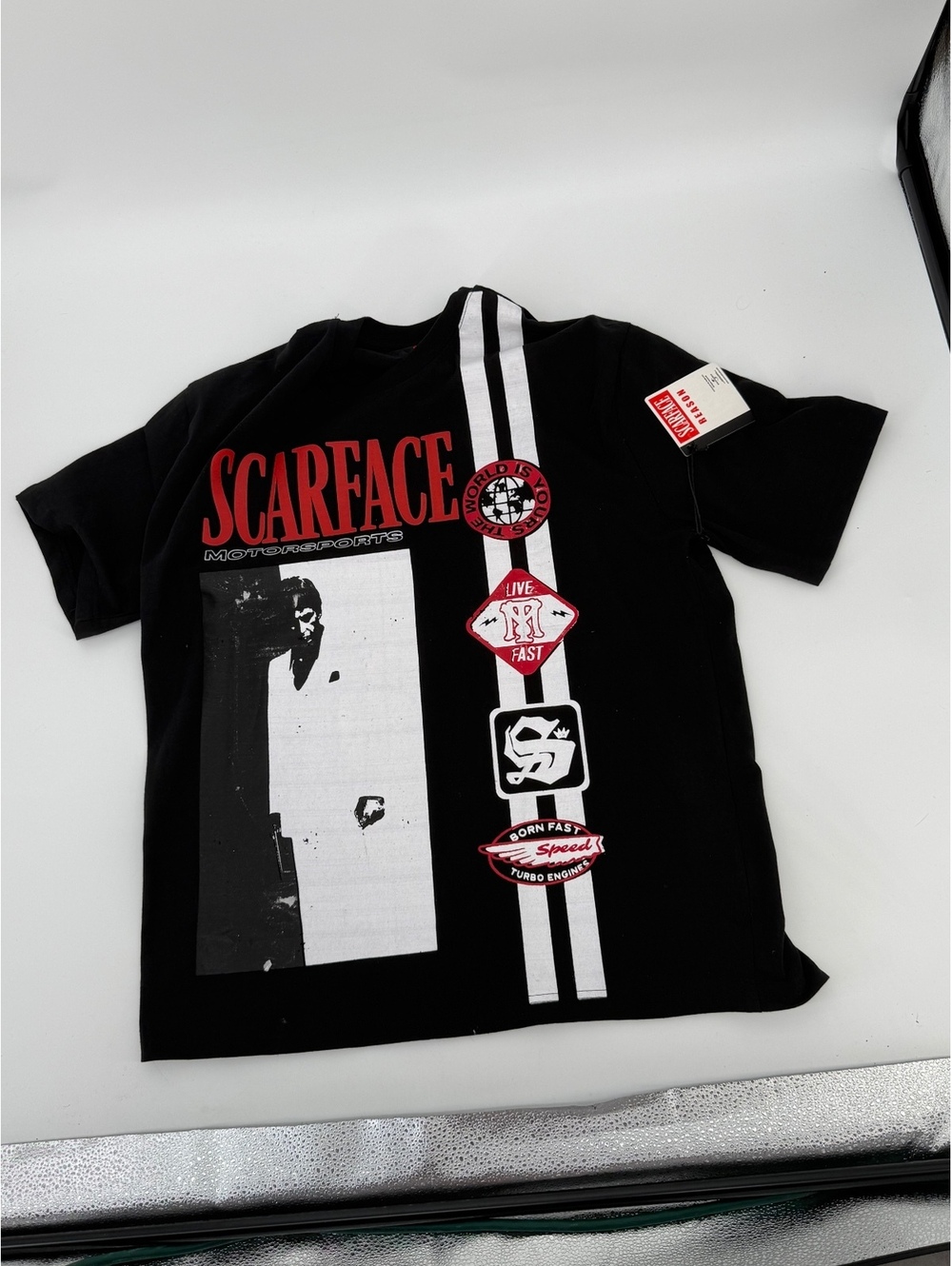 Reason x Scarface Tony Montana Motorsports Tee XL NWT